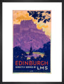 'Edinburgh, directly served by LMS', poster, c 1930s. art print medium black Art Print - Science Museum Shop