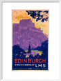 'Edinburgh, directly served by LMS', poster, c 1930s. art print medium white Art Print - Science Museum Shop