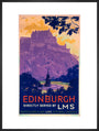 'Edinburgh, directly served by LMS', poster, c 1930s. art print extra large black Art Print - Science Museum Shop