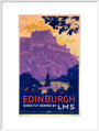 'Edinburgh, directly served by LMS', poster, c 1930s. art print extra large white Art Print - Science Museum Shop