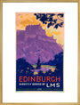'Edinburgh, directly served by LMS', poster, c 1930s. art print extra large gold Art Print - Science Museum Shop