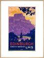 'Edinburgh, directly served by LMS', poster, c 1930s. art print extra large natural Art Print - Science Museum Shop