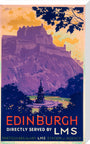 'Edinburgh, directly served by LMS', poster, c 1930s. stretched canvas large none Art Print - Science Museum Shop