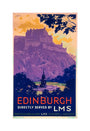 'Edinburgh, directly served by LMS', poster, c 1930s. unstretched canvas medium none Art Print - Science Museum Shop