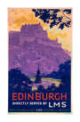 'Edinburgh, directly served by LMS', poster, c 1930s. unstretched canvas extra large none Art Print - Science Museum Shop