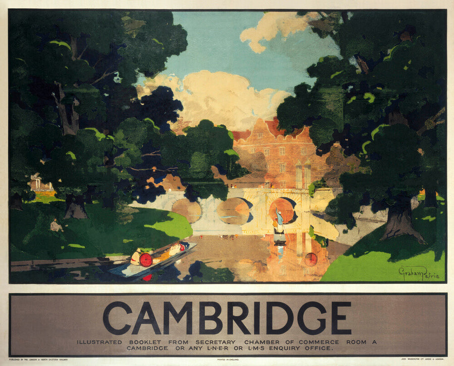 'Cambridge', LNER poster, 1923-1947. Art Print - Science Museum Shop