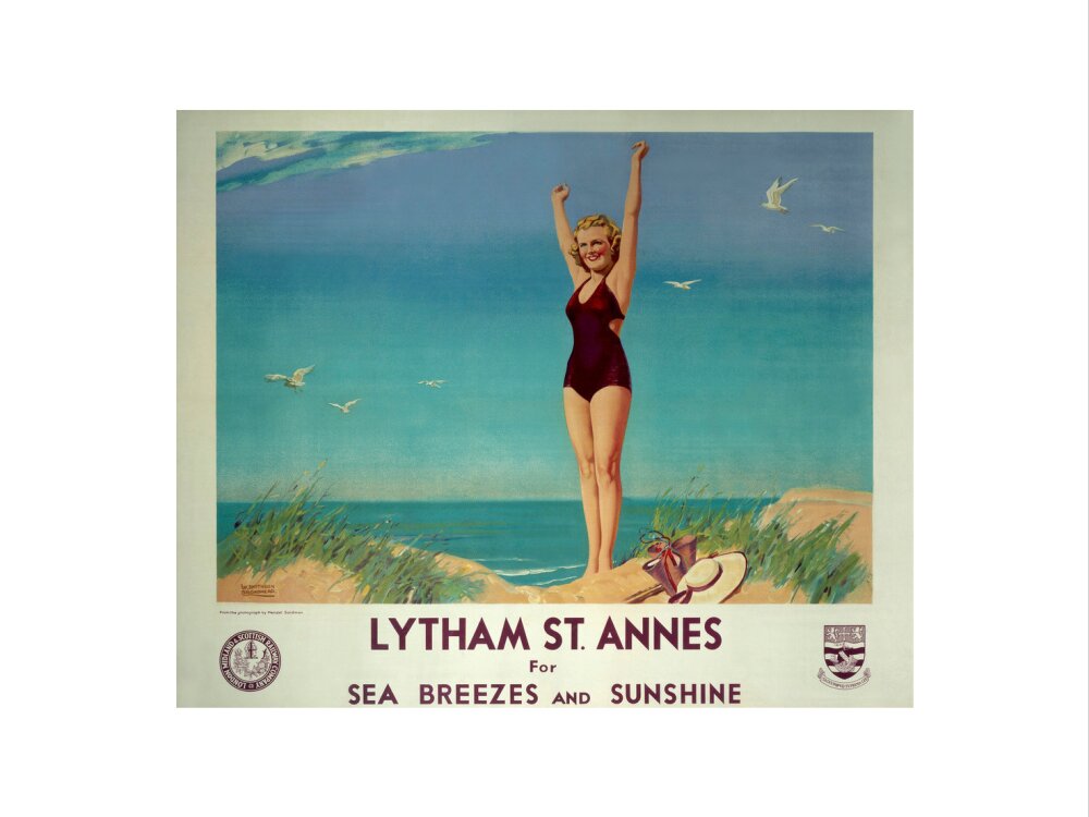 'Lytham St Annes for Sea Breezes and Sunshine', LMS poster, 1923-1947. art print small none Art Print - Science Museum Shop