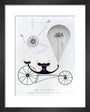 Patent kite and charvolant, 1827. art print extra small black Art Print - Science Museum Shop