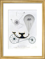Patent kite and charvolant, 1827. art print small gold Art Print - Science Museum Shop