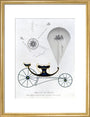 Patent kite and charvolant, 1827. art print medium gold Art Print - Science Museum Shop