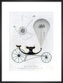 Patent kite and charvolant, 1827. art print large black Art Print - Science Museum Shop