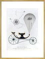Patent kite and charvolant, 1827. art print extra large gold Art Print - Science Museum Shop