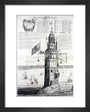 The first Eddystone lighthouse, Devon, 1703. art print extra small black Art Print - Science Museum Shop