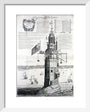 The first Eddystone lighthouse, Devon, 1703. art print extra small white Art Print - Science Museum Shop