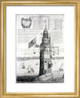 The first Eddystone lighthouse, Devon, 1703. art print extra small gold Art Print - Science Museum Shop