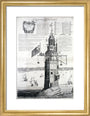 The first Eddystone lighthouse, Devon, 1703. art print small gold Art Print - Science Museum Shop
