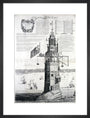 The first Eddystone lighthouse, Devon, 1703. art print medium black Art Print - Science Museum Shop