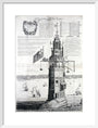 The first Eddystone lighthouse, Devon, 1703. art print medium white Art Print - Science Museum Shop