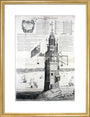 The first Eddystone lighthouse, Devon, 1703. art print medium gold Art Print - Science Museum Shop