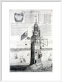 The first Eddystone lighthouse, Devon, 1703. art print large white Art Print - Science Museum Shop