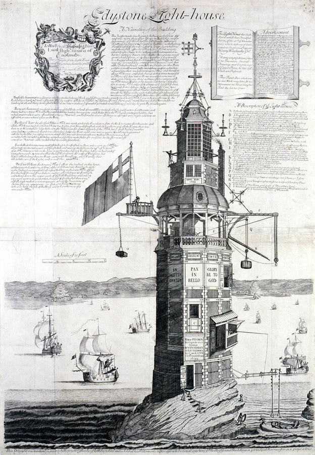 The first Eddystone lighthouse, Devon, 1703. Art Print - Science Museum Shop