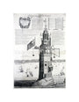 The first Eddystone lighthouse, Devon, 1703. unstretched canvas small none Art Print - Science Museum Shop
