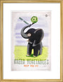 Don't Forget, Green Vegetables Keep You Fit', c 1951. art print medium gold Art Print - Science Museum Shop
