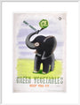 Don't Forget, Green Vegetables Keep You Fit', c 1951. art print extra large white Art Print - Science Museum Shop