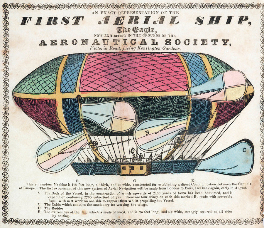The 'Eagle', the 'First Aerial Ship', 1834. Art Print - Science Museum Shop
