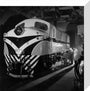 Finished diesel loco for export in main assembly hall, Darlington, 1959. stretched canvas small none Art Print - Science Museum Shop