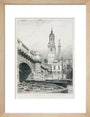 Old London Bridge, St Magnus the Martyr and the Monument, London, 1831. art print small natural Art Print - Science Museum Shop