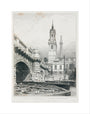 Old London Bridge, St Magnus the Martyr and the Monument, London, 1831. art print extra small none Art Print - Science Museum Shop