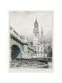 Old London Bridge, St Magnus the Martyr and the Monument, London, 1831. art print extra large none Art Print - Science Museum Shop