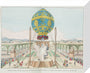Captive balloon ascent, Paris, 17 October 1783. stretched canvas small none Art Print - Science Museum Shop