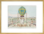 Captive balloon ascent, Paris, 17 October 1783. art print large gold Art Print - Science Museum Shop