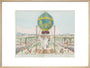 Captive balloon ascent, Paris, 17 October 1783. art print large natural Art Print - Science Museum Shop