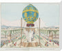 Captive balloon ascent, Paris, 17 October 1783. stretched canvas large none Art Print - Science Museum Shop