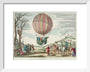 Balloon ascent by Charles, Prairie de Nesles, France, 1 December 1783. art print extra small white Art Print - Science Museum Shop