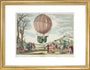 Balloon ascent by Charles, Prairie de Nesles, France, 1 December 1783. art print small gold Art Print - Science Museum Shop