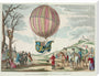 Balloon ascent by Charles, Prairie de Nesles, France, 1 December 1783. stretched canvas extra large none Art Print - Science Museum Shop