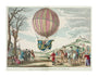 Balloon ascent by Charles, Prairie de Nesles, France, 1 December 1783. unstretched canvas extra large none Art Print - Science Museum Shop