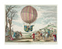 Balloon ascent by Charles, Prairie de Nesles, France, 1 December 1783. unstretched canvas large none Art Print - Science Museum Shop