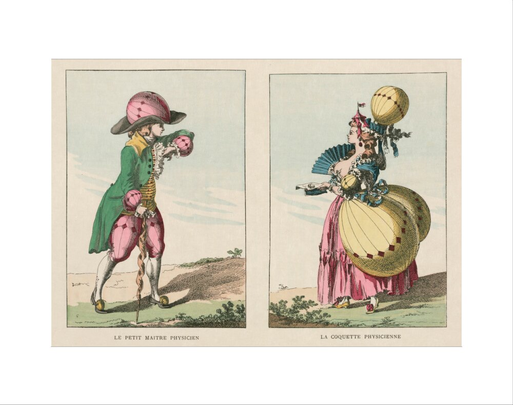 Balloon-inspired costumes, late 18th century. art print extra small none Art Print - Science Museum Shop