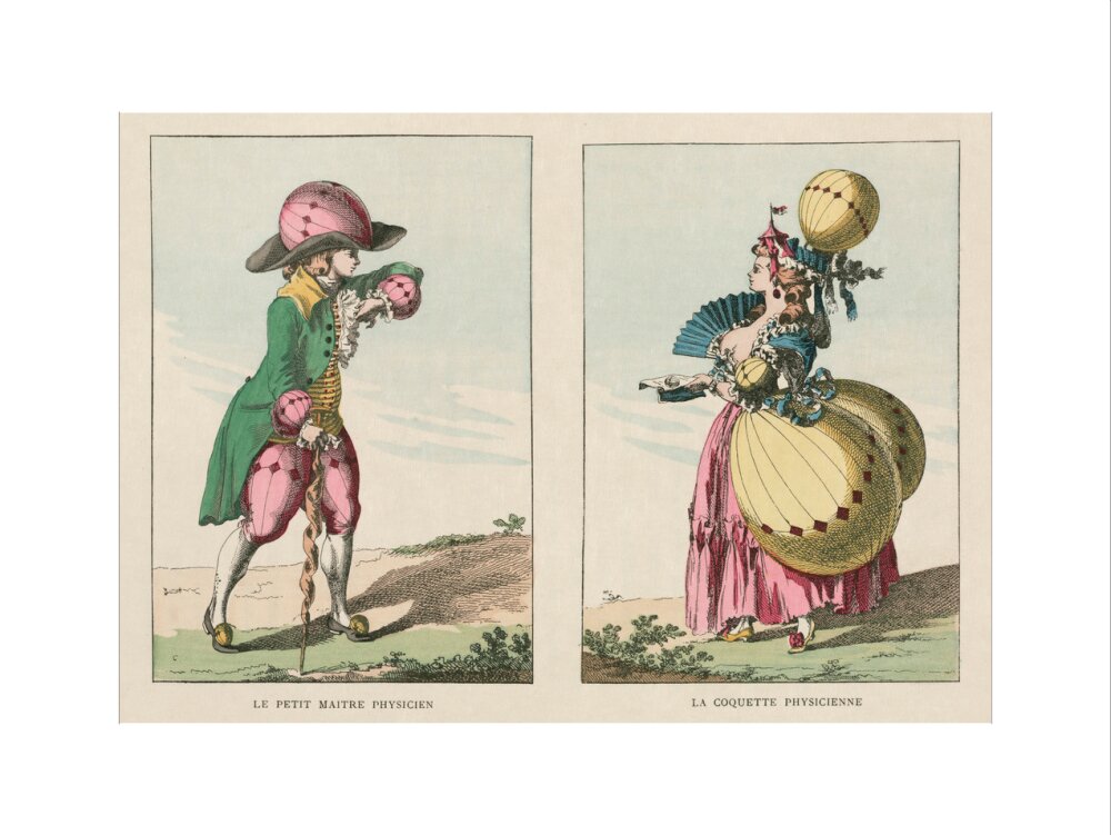 Balloon-inspired costumes, late 18th century. art print large none Art Print - Science Museum Shop