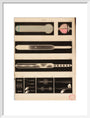 Glowing Geissler tubes, 1858. art print medium white Art Print - Science Museum Shop