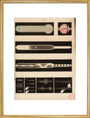 Glowing Geissler tubes, 1858. art print large gold Art Print - Science Museum Shop