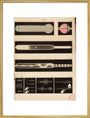 Glowing Geissler tubes, 1858. art print extra large gold Art Print - Science Museum Shop