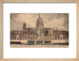 'View of the proposed line of Railway along the banks of the Thames...', 1842. art print small natural Art Print - Science Museum Shop