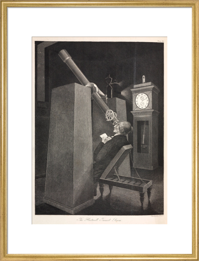 The Transit Room at Hartwell Manor, Buckinghamshire, 1851. art print large gold Art Print - Science Museum Shop