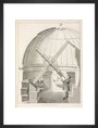 Equatorial telescope, 1851. art print medium black Art Print - Science Museum Shop